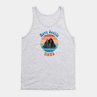 Nova Scotia Retro Rainbow Design Tank Top